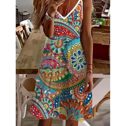 Women's Mini Dress Casual Dress Sundress Summer Dress Slip Dress Stylish Sexy Casual Outdoor Vacation Daily Regular Fit Color Gradient Sleeveless V Neck Black And White Black Wine Blue Summer Spring - Image 5