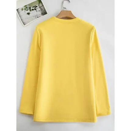 Women's Pullover Sweatshirt Yes Im Cold Graphic Letter Warm Casual Fuzzy Long Sleeve Crew Neck Round Neck Long Tops Street Casual Light Pink Black Dark Pink Blue Spring Fall Winter - Image 3