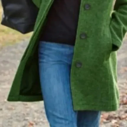 Women's Wool Coat Fall Pea Coat Winter Warm Overcoat Casual Daily Street Style Smocked Single Breasted Turndown Green Dark Grey Regular Fit S M L XL XXL 3XL / Windproof - Image 4