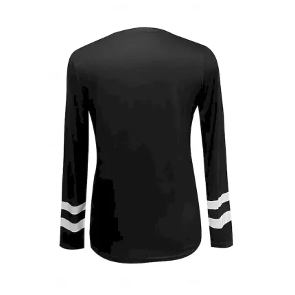 Women's Holiday Sweater V-neck Lights Pattern Long Sleeve Casual Comfort Fit Festive Winter Apparel Knit Jumper Black Multicolor Plus Size - Image 5