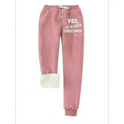 Women's Sweatpants Fleece Pants Down Pants Vacation Vintage Ethnic Style Full Length High Waist Graphic Letter Drawstring Micro-elastic Formal Outdoor Vacation Black Pink Red Blue Summer Spring Fall - Image 3