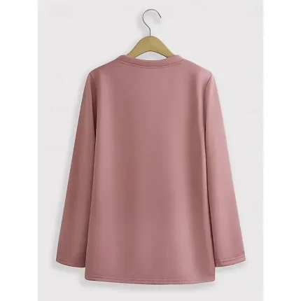 Women's Warm Daily Two Piece Sets Tracksuit Pants Sets Long Sleeve Crew Neck Graphic Letter Drawstring Print Casual Daily Black Dark Pink Blue Fall Regular Fit - Image 3